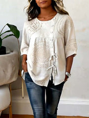 Célestine | Top Casual Brodé Élégant