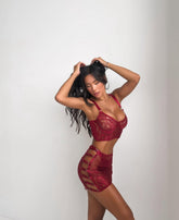 Amber™ | Ensemble Lingerie Rouge Désir