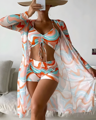 Noëlle™ | Ensemble de Bikini Trois Pièces Élégant