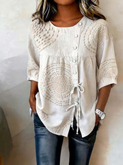 Célestine | Top Casual Brodé Élégant