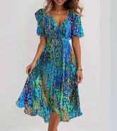 Sapphire | Robe midi bleue légère