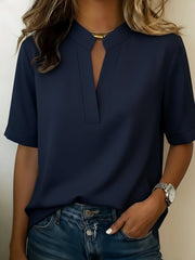 Élise | Blouse Élégante au Col Raffiné
