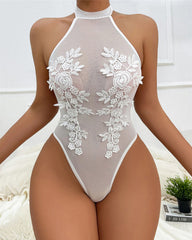 Lara™ | Body en tulle brodé