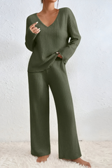 Amaris™ | Ensemble de salon tricoté doux à côtes