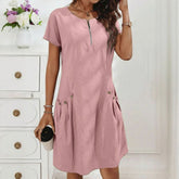Karen™ | Robe féminine élégante avec fermeture éclair