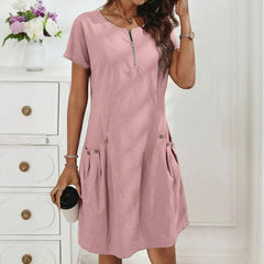 Karen™ | Robe féminine élégante avec fermeture éclair