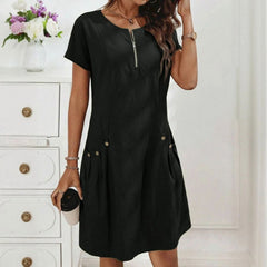 Karen™ | Robe féminine élégante avec fermeture éclair