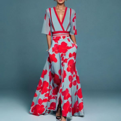 Michelle™ - Robe portefeuille à motif floral élégante
