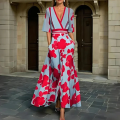 Michelle™ - Robe portefeuille à motif floral élégante