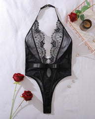 Romy™ | Body en Dentelle Midnight avec Décolleté V Profond