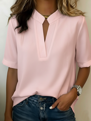 Élise | Blouse Élégante au Col Raffiné