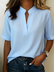 Élise | Blouse Élégante au Col Raffiné