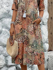 Sofia | Robe midi élégante à fleurs