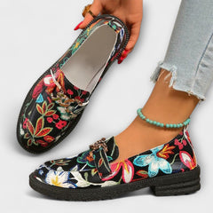 Noelia™ | Mocassins Multicolores avec Motif Floral
