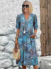 Sofia | Robe midi élégante à fleurs