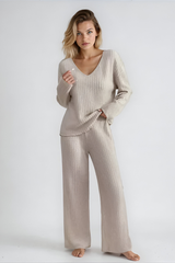Amaris™ | Ensemble de salon tricoté doux à côtes