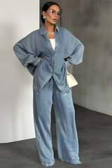 Noelle™ | Ensemble de salon moderne avec pantalon large