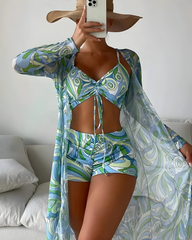 Noëlle™ | Ensemble de Bikini Trois Pièces Élégant