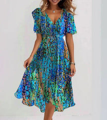 Sapphire | Robe midi bleue légère