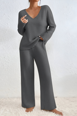 Amaris™ | Ensemble de salon tricoté doux à côtes