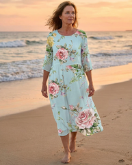 Keely | Robe à fleurs au coucher du soleil